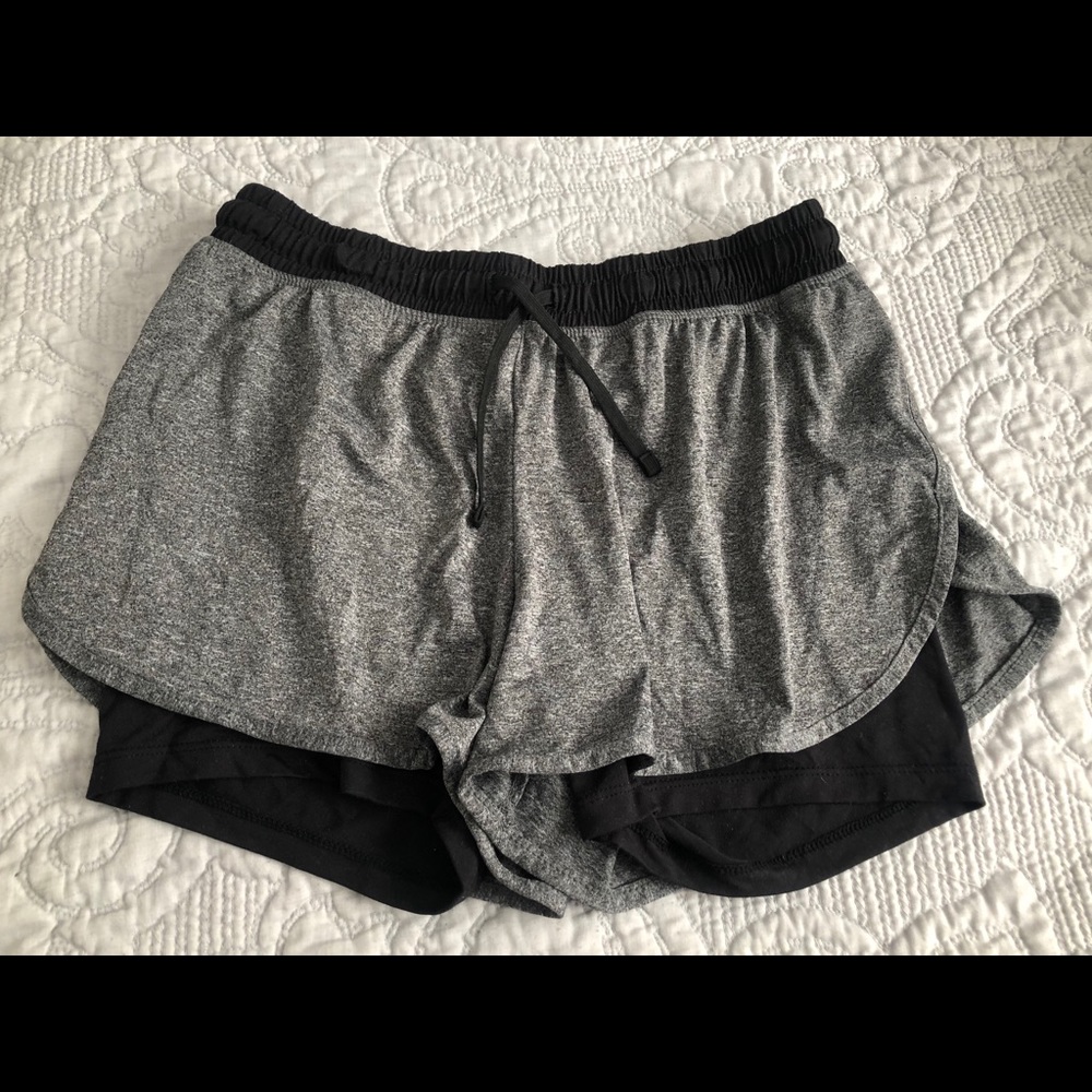Champion Gray & Black Athletic Shorts Women’s